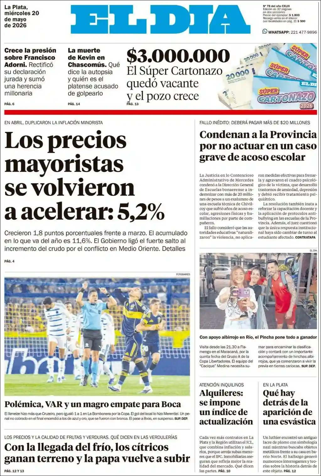 Evolucion Streaming | APF RADIO - Tapa del diario El Dia