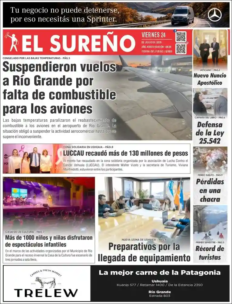 Evolucion Streaming | APF RADIO - Tapa del diario El Sureño