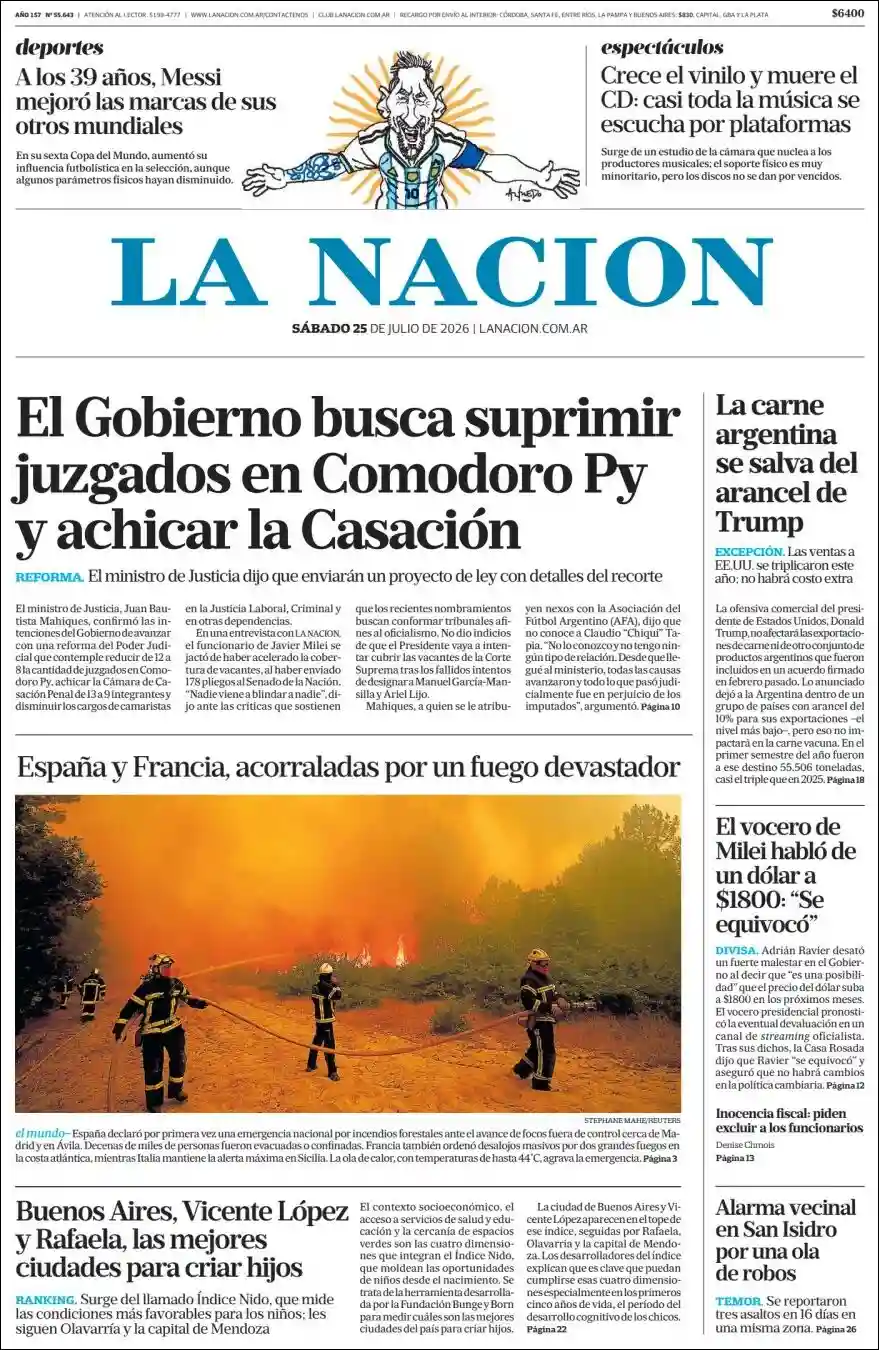 Evolucion Streaming | APF RADIO - Tapa del diario Nacion